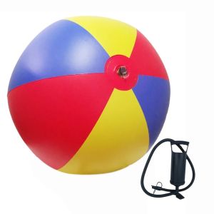 3-Color Giant Inflatable Beach Ball for Kids And Adults - Outdoor Water Game Balloon for Pool Play - Sports Manual Air Pump Incl