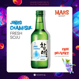 JINRO Chamisul Fresh Soju 360ml | Korean Soju | HITEJINRO | Smooth & Refreshing | Single Bottle | Mars Shot