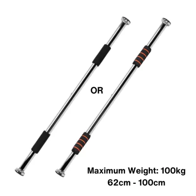 Pull Up Door Gym Bar Doorway Exercise Fitness Adjustable 62cm-100cm (SC-62100) RANDOM COLOUR