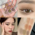 DIKALU 9 Colors Makeup Party Eyeshadow Pallete Shiny Purple Eye Shadow Palette Brown Shimmer Glitter Matte Shades Neon Pigments. 