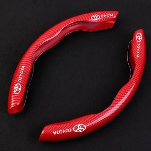 Toyota Corolla Cross Yaris Cross Vios Wish Hilux Yaris Altis Camry RAV4 Harrier Carbon Fiber Steering Wheel Cover Anti Slip for Accessories Interior Accessories Exterior Accessories Protection Cover Premium Quality Garnish Cover Sport Design Luxury
