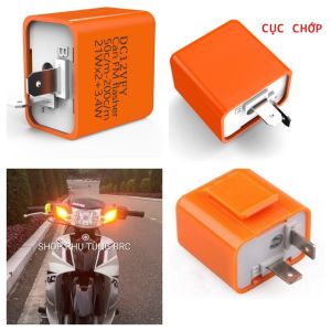 Cục chớp điện tử điều chỉnh tốc độ nhanh chậm đèn xi nhan xe gắn máy ( SL: 1 cục )