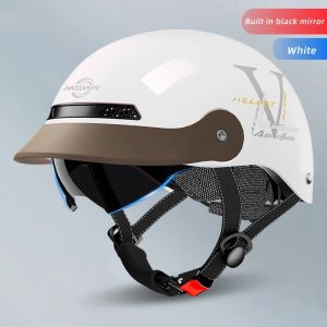 MOWK Motorcycle Vintage Half Helmet Summer Breathable Men Women Electric Jet Scooter Open Face Helmets Reflective Safety Helmets2026