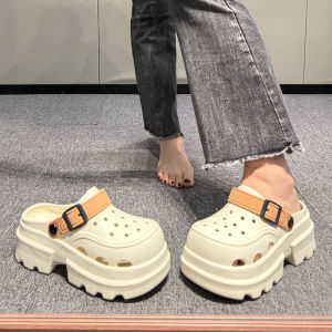 [Free Shipping] New Summer Breathable Non-Slip Thick-Soled Open-Toe Clogs For Women Designed For Outdoor Wear With A Simple And Stylish Look And A Height-Enhancing Effect