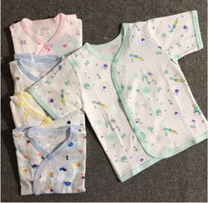 Bộ quần áo cho bé sơ sinh chất cotton mềm mịn thấm hút mồ hôi có họa tiết đẹp_jou