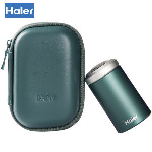 Original Haier Electric Shaver Razor Men Rechargeable Razor Travel Mini Single-head Razor Portable Compact with Leather Box