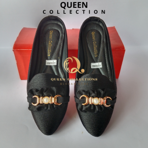 QUEEN - Slop slip-On sepatu wanita variasi mutiara AD 03