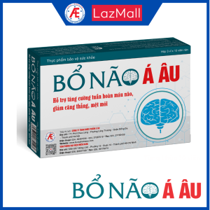 Bổ Não Á ÂU- Hỗ trợ tăng cường tuần hoàn máu não giảm căng thẳng mệt mỏi do thiểu năng tuần hoàn máu não hộp 30 viên