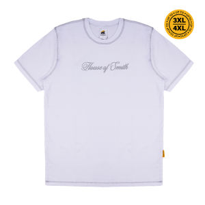 House of Smith Kaos Pria Lengan Pendek - Grey Edge Tee Regular Tshirt White - T Shirt