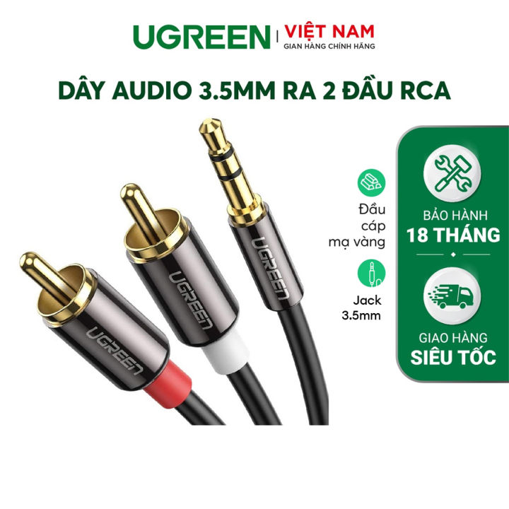 Cáp chuyển Audio từ jack 3.5mm (3 ly) đực ra jack AV (bông sen) đực - –  SÓNG NHẠC AUDIO