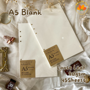Bloomingyourdays loose leaf Refil kertas binder isi binder a5 a6 a7 notebook planner buku binder transparan