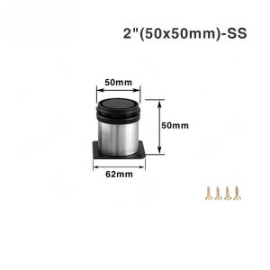 Stainless Steel Adjustable Sofa Cabinet Bed Kitchen Furniture Leg 50mm Kaki Sofa Almari Perabot Meja (1 piece)