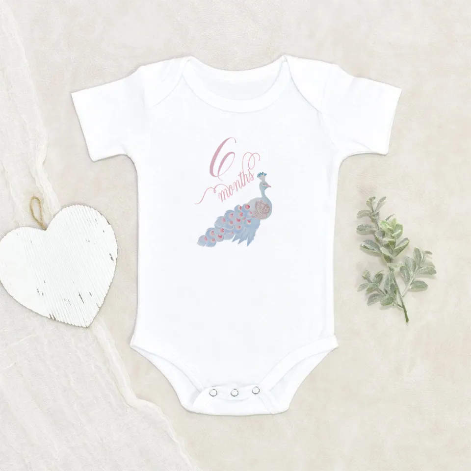 Cartoon Animal Print Baby Monthly Jumpsuit Baby Growth Milestone