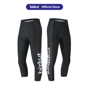 Bizkut 3/4 Cycling Shorts Singapura Padded Compression Bike Pants Tights UV Protection for Men Women L1