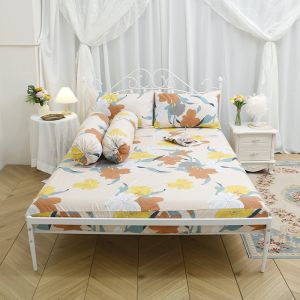MIRACLE Bed Cover Sprei Menarik Seprai Kualitas Bagus pola anggun Desain yang indah Kain ramah kulit yangEmpat ukuran untuk dipilih 90x200 120x200 160x200 180x200 cm Seprai terbaru