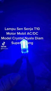 Lampu Sen Senja T10 Motor Mobil AC/DC Model Crystal Super Terang Nyala Diam