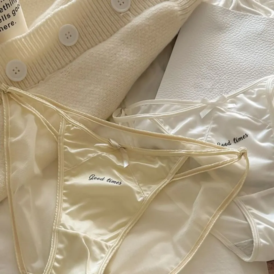 Soft Smooth Satin Breathable Cotton Crotch Adjustable Mesh Briefs Women  Underwear Low Waist Briefs Korean Style Panties - AliExpress
