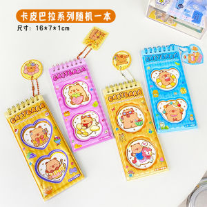 Mini Coil Book Buku Catatan Mini 33 Halaman Berwarna Stiker Capybara Gratis Gantungan