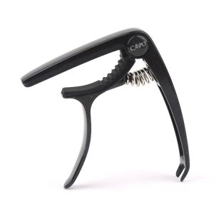 Guitar Capo With Slot Metal Plastic Grain Guitar Capo Easy Change Clamp Key Acoustic