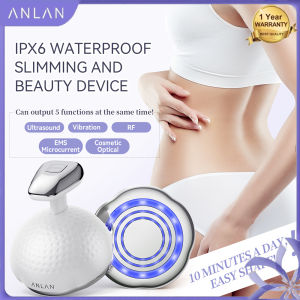 ANLAN 7 In 1 Ultrasonic RF Body Slimming Machine Body Massager Cavitation Weight Loss Fat Burner Skin 2023 NEW