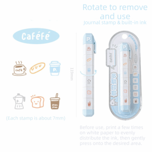 MINIYX Detachable Arrival Cute To Do List Journal Stamp Multi-Head Portable Seal Pen Cute Stamp Mark for Scrapbook Journal