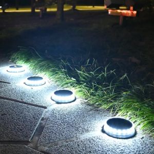 ECILY Super Bright LED Solar Pathway Light Outdoor IP65 Waterproof 3.7V 1200mAH Ground Lamp for Garden Decoration