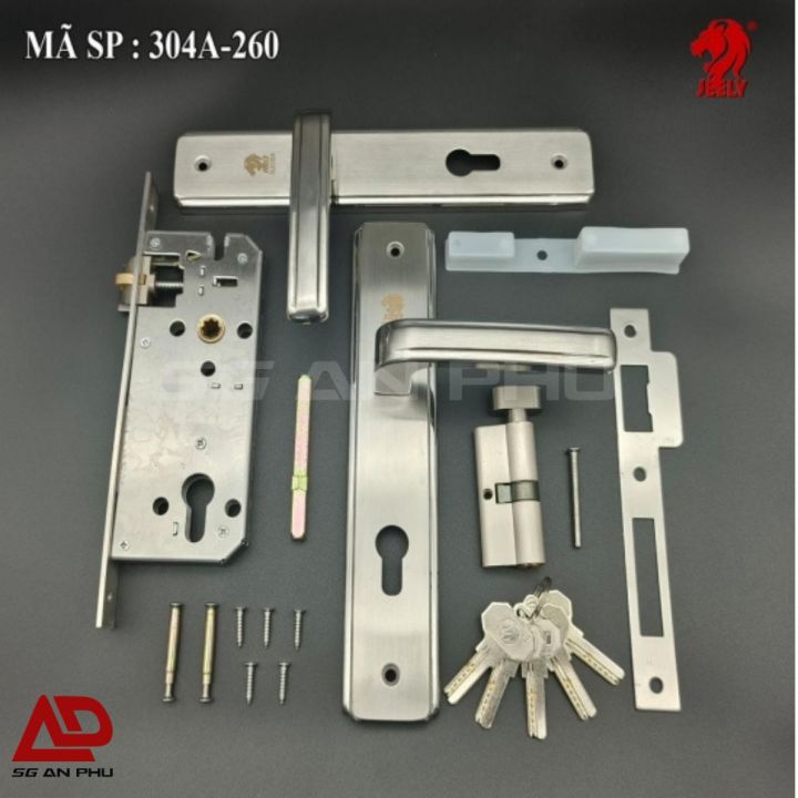 Khóa tay gạt JEELY 304A | 304B | 304C | 304D-260 dành cho cửa đi siêu ...