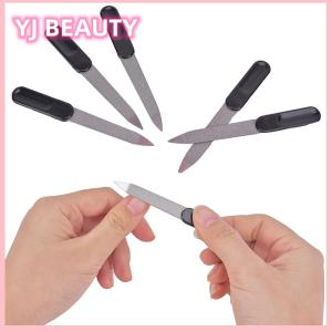 🔥🔥🔥yaojun 5pcs Plastic Handle Metal Double Sided Nail Files DIY Manicure Pedicure Tool