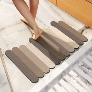 Thảm Sàn Phòng Tắm Chống Trượt Thảm Tắm Thấm Nước Hình Bầu Dục Đệm Chân Chống Trượt Thảm Mềm Nhà Bếp Nhanh Khô Gia Dụng Thảm Phòng Khách Phòng Ngủ Thảm Cửa