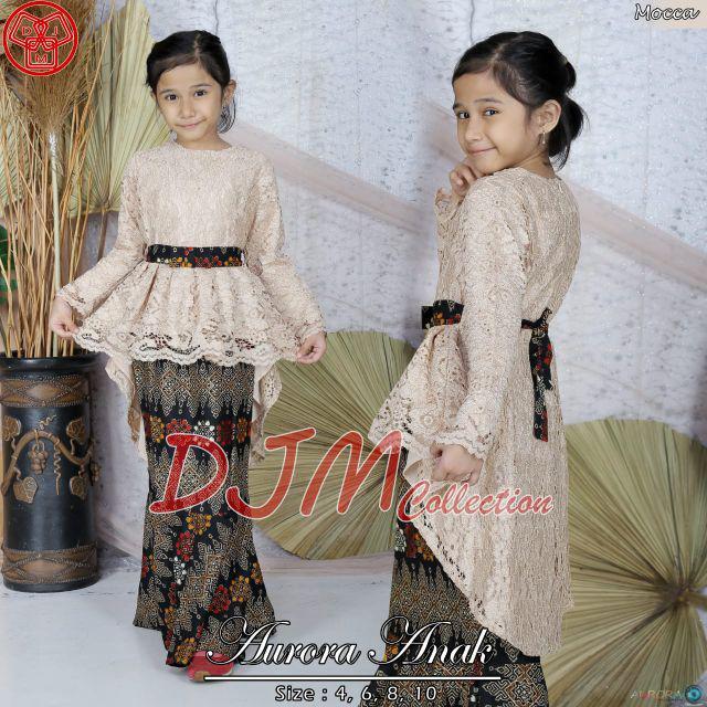 Brokat Aurora Kebaya Anak Perempuan Baju kebaya Anak Perempuan kebaya anak kebaya brukat modern 2021 baju kebaya anak perempuan set kabaya anak kebaya traditional anak Setelan kebaya brukat aurora ana...