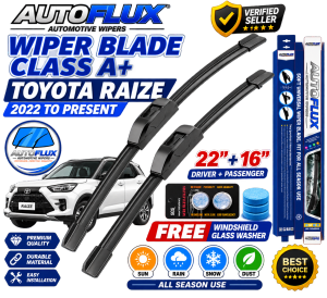 AutoFlux Wiper Blade for Toyota Raize 2022-Present | 22” + 16” Premium Front Wipers