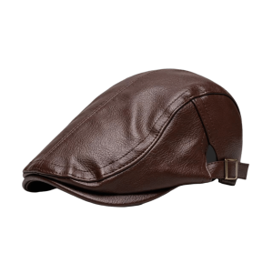 RUANGE Autumn Winter Leather Beret PU Leather British Style Newsboy Hat Gatsby Caps Korean Fashion Flat Cap Men Women