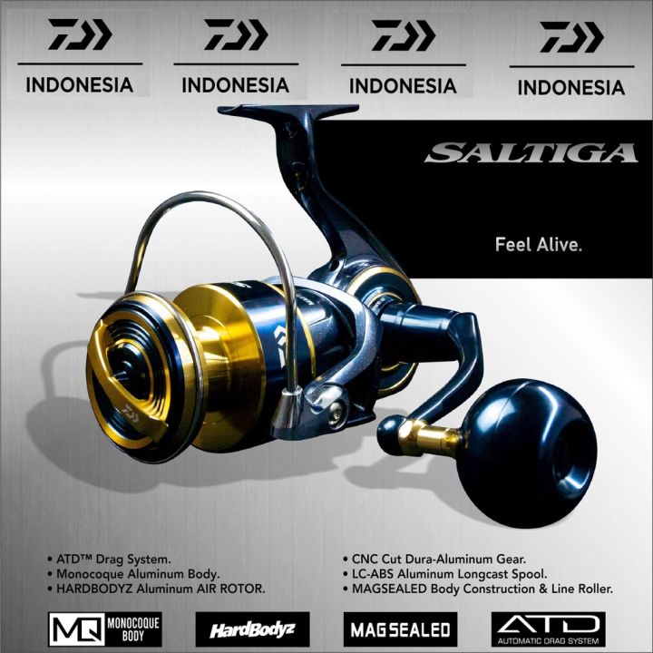 Reel Pancing Power Handle Saltwater Series Daiwa Saltiga 8000 / 10000 Max  Drag 25 kg