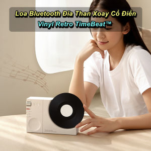 Loa Bluetooth Đĩa Than Xoay Vinyl Retro TimeBeat™ Cao Cấp - EuroHome