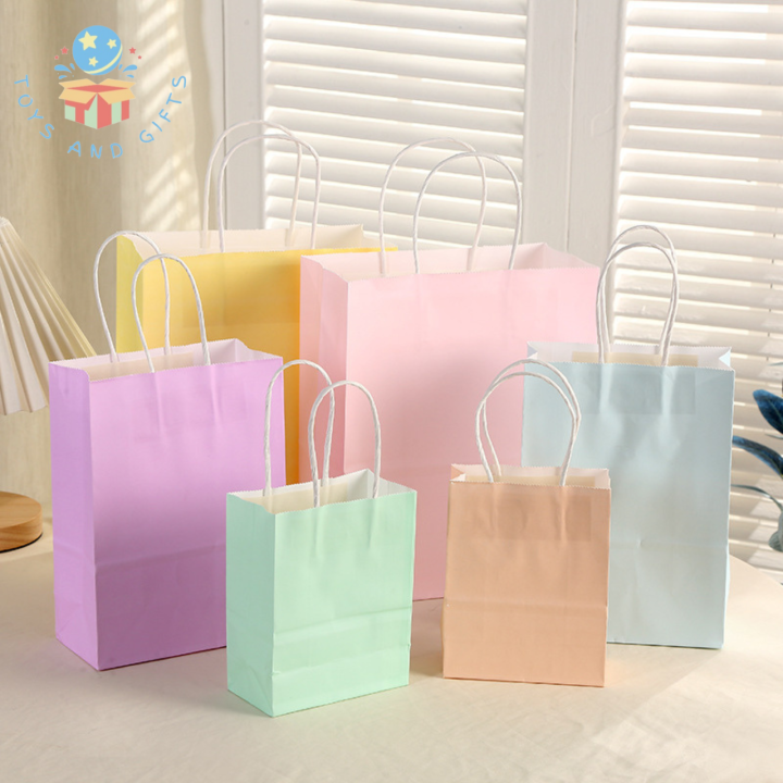 Paper Bag Macaroons Gift Bag Macaroons with Handles Birthday Party ...