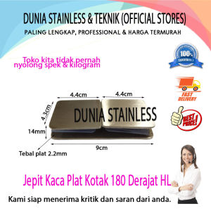 Jepit Kaca Plat Kotak 180 Derajat HL