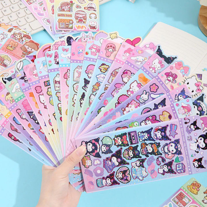 JFG STATIONERY Sticker Hologram Sanrio perlembar Cutting Sticker ...