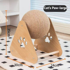 Round Extra Large Cat Bed with Durable Rope and Corrugated Paper Scratching Board