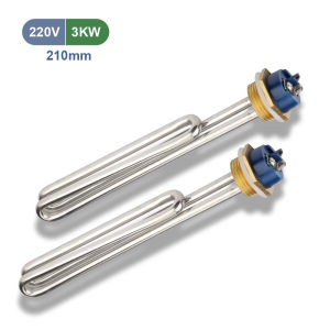 GZHEATER 3KW 220V Fold Solar Water Heater DN25 1 Inch BSP Thread Stainless Steel Heating Element for Electric Heater