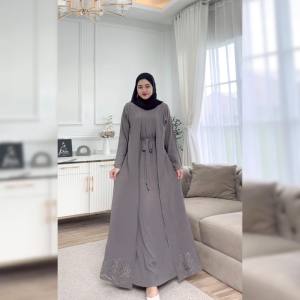 HALWA ABAYA Mewah Abaya Lebaran Bahan Crinkle Premium