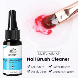 BORN PRETTY 30Ml น้ำยาทำความสะอาดแปรงเล็บเล็บขัดที่ทำความสะอาดแปรงแปรง Semir Cair เครื่องมือดูแล