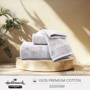 Hallmark Hotel Towel | Premium 550GSM Cotton | Large Hand Towel 34 x 75 cm | Hotel-Grade Luxury