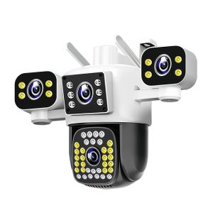 TP-LINK Three Lens CCTV Camera 4G/WIFI Connect 360 Degrees Pan Smart Surveillance 10X Zoom Waterproof Two-Way Audio Full Color Night Vision IP Security Cameras