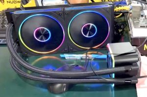 CPU Liquid Cooler 240 Astrobeat พัดลมระบายความร้อนซีพียูระบบน้้ำ ปรับSpeedพัดลมอัติโนมัติตามอุณหภูมิCPU พร้อมจอแสดงอุณหภูมิ For Intel LGA 115x/1200/1700 AMD AM4/AM5