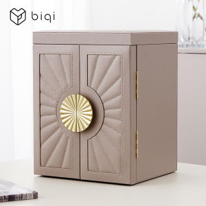 กล่องเครื่องประดับกล่องเครื่องประดับสตรีกระจกสากลกล่องเครื่องประดับ6ชั้นแสดงวงแหวนหูสร้อยคอสร้อยข้อมือ