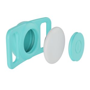 Airtag Leather Dog Collar for Small Medium Large Dog Adjustable Soft Padded Air Tag Puppy Collar Heavy Duty Metal Buckle Collar with Anti-Lost Airtag Holder CaseXSPink