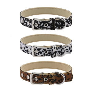 สร้อยคอหัวเข็มขัดพิมพ์ลายเสือดาวอเนกประสงค์โชคเกอร์หนังสังเคราะห์น้ำหนักเบาปรับความยาวได้สำหรับสวมใส่สบายๆหรืองานปาร์ตี้