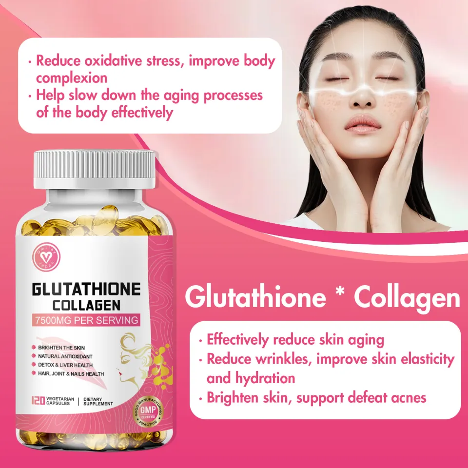 SOFTHER Glutathione Collagen Glow Original Capsule Whitening Capsule  Anti-Aging Skin Antioxidant Supplement Collagen Vitamins Liver Health  Vitamins Capsule for Hair Joint & Nails Health 120 Capsules - Lazada