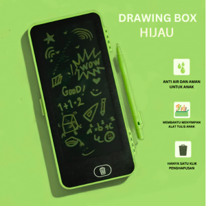 Drawing Box Kotak Pensil 2in1 Papan LCD Writing Drawing Pad Papan Coret Kreatif Anak ATK3013