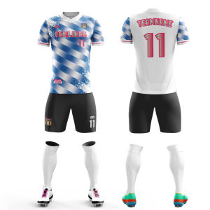 AU Sublimation printed football uniform set for male students training and competition full-body printed jersey sports jersey printing